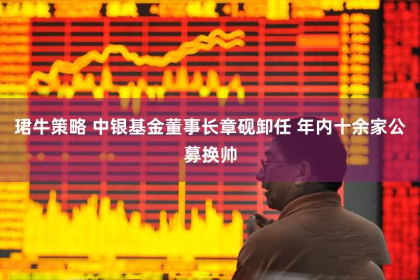 珺牛策略 中银基金董事长章砚卸任 年内十余家公募换帅