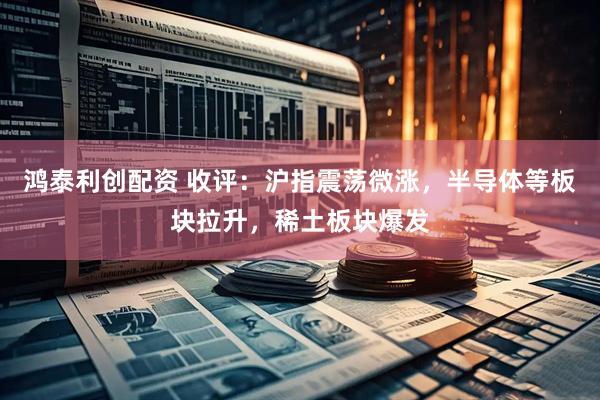 鸿泰利创配资 收评：沪指震荡微涨，半导体等板块拉升，稀土板块爆发